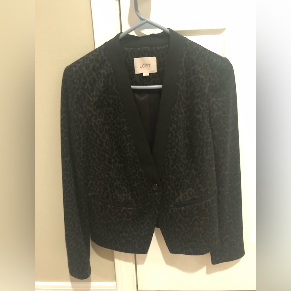 Leopard print Loft blazer